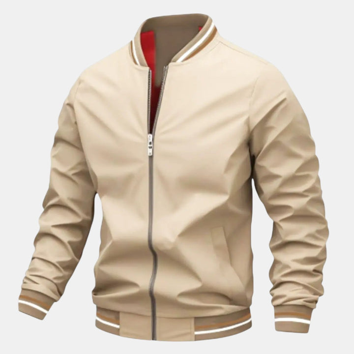 Men’s Lightweight Bomber Jacket with Ribbed Trim