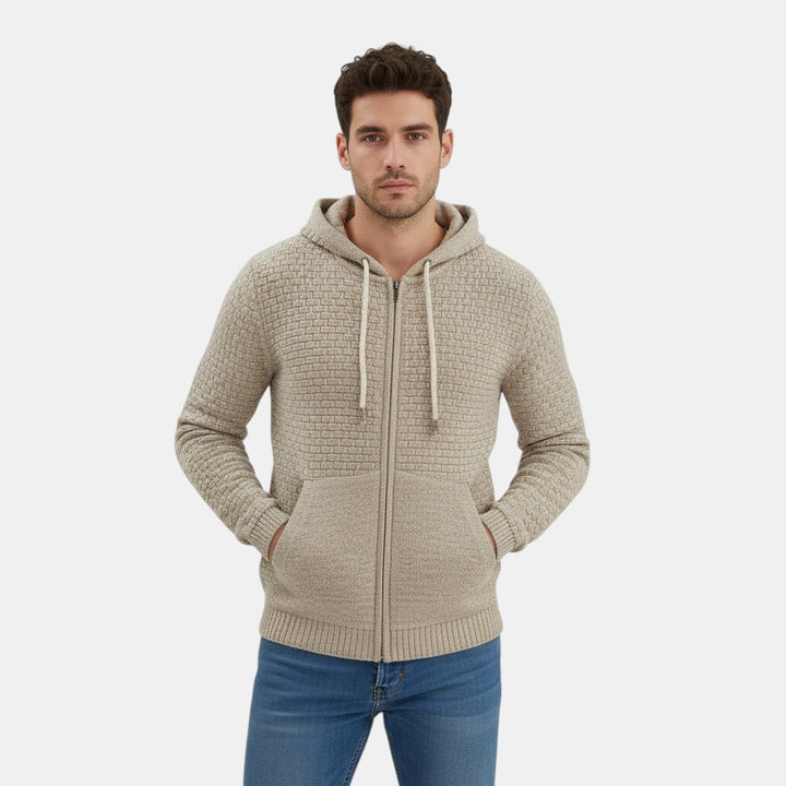 Men’s Relief-Texture Hoodie