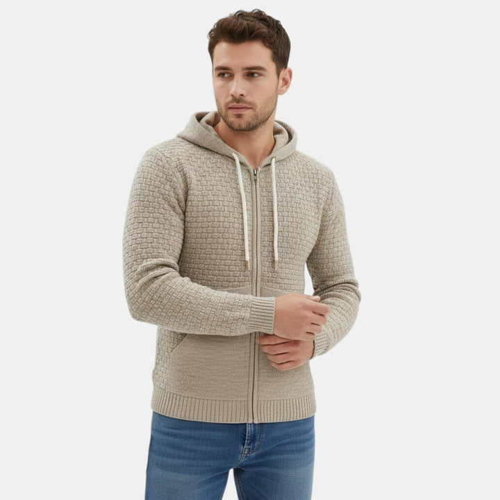 Men’s Relief-Texture Hoodie