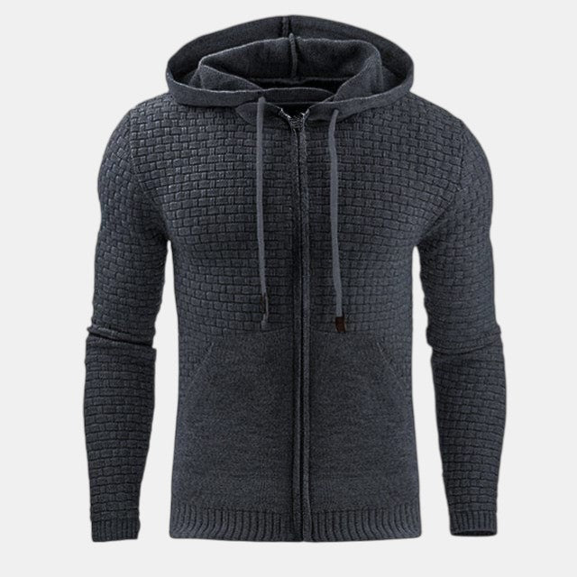 Men’s Relief-Texture Hoodie