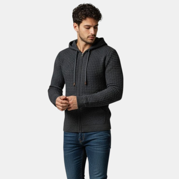 Men’s Relief-Texture Hoodie