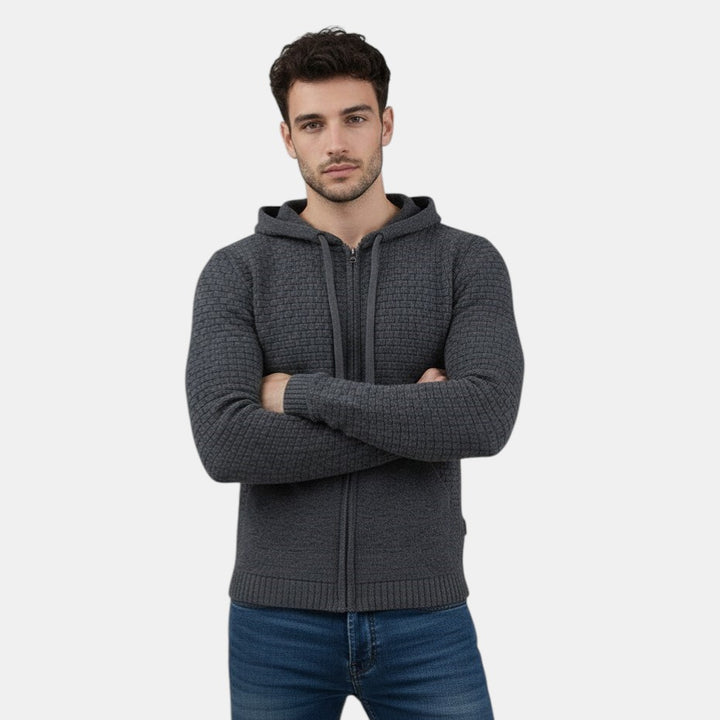 Men’s Relief-Texture Hoodie