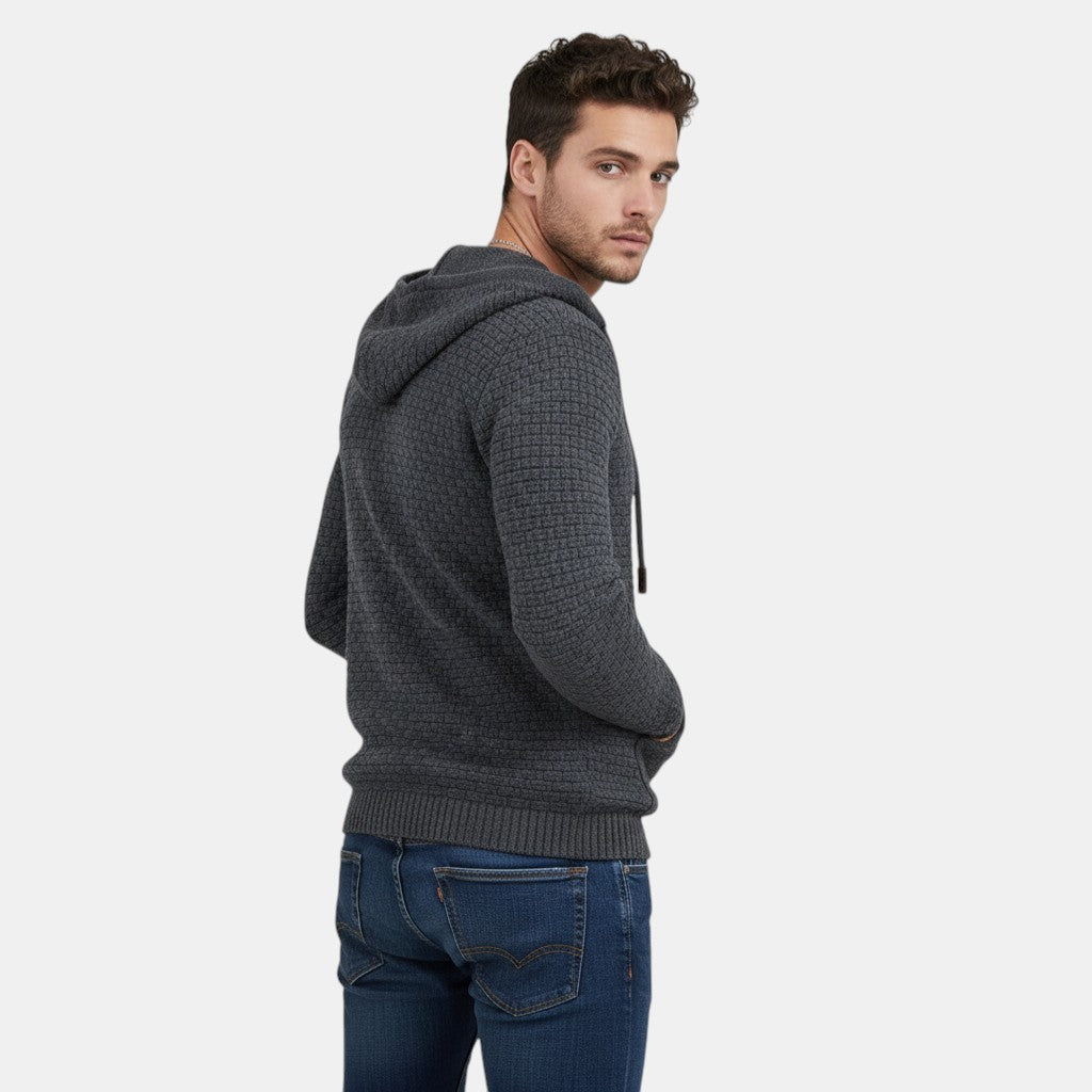 Men’s Relief-Texture Hoodie
