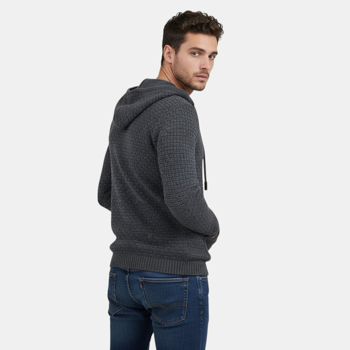 Men’s Relief-Texture Hoodie