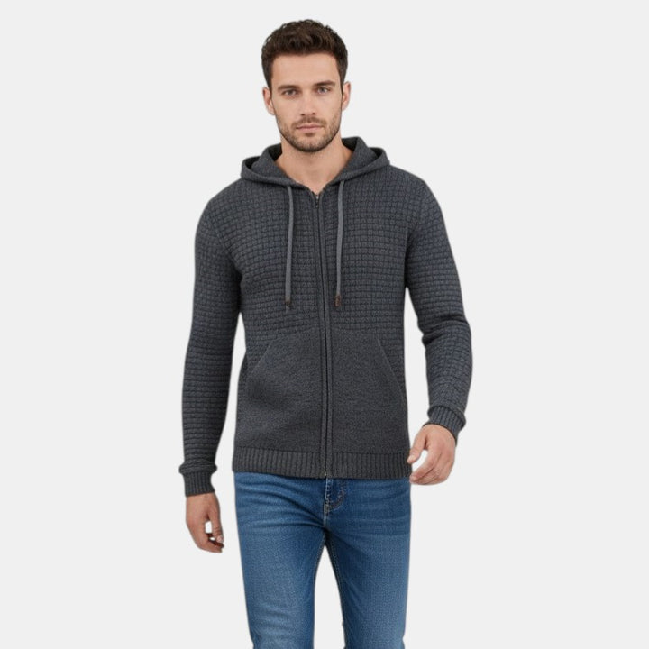 Men’s Relief-Texture Hoodie