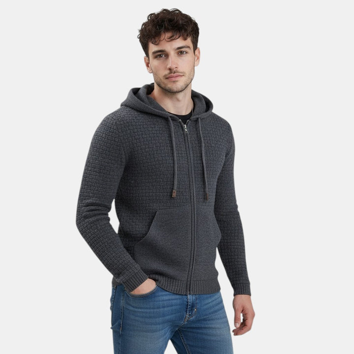 Men’s Relief-Texture Hoodie