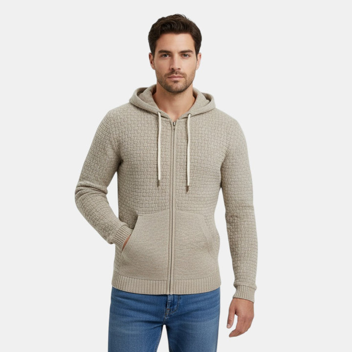 Men’s Relief-Texture Hoodie