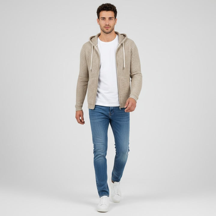 Men’s Relief-Texture Hoodie