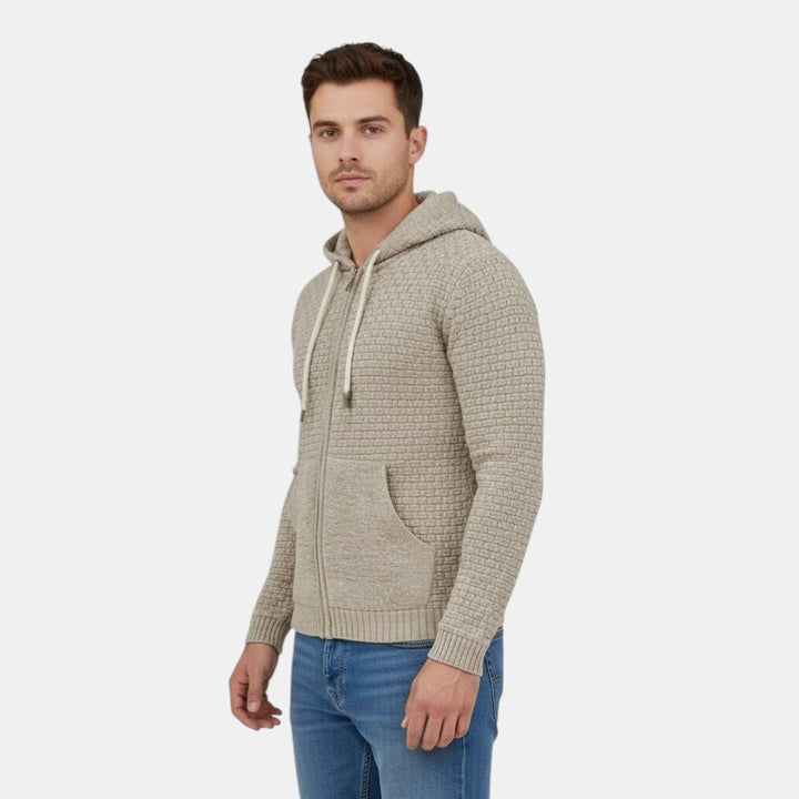 Men’s Relief-Texture Hoodie
