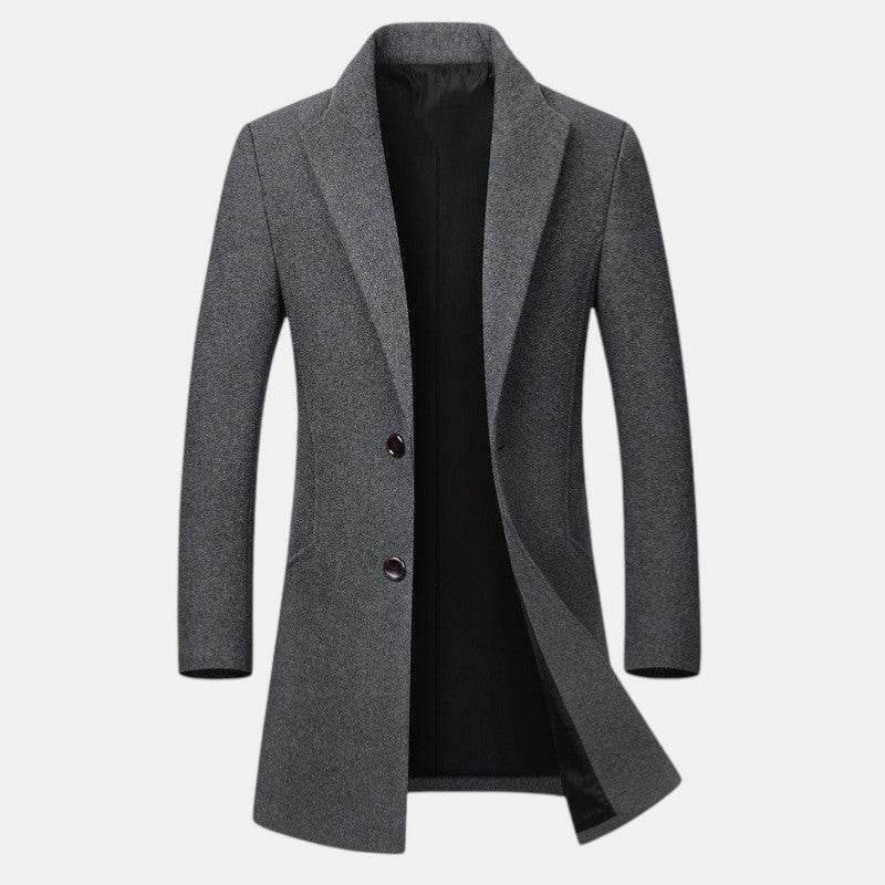 Men’s Single-Breasted Wool Coat