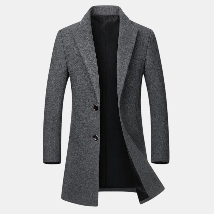 Men’s Single-Breasted Wool Coat