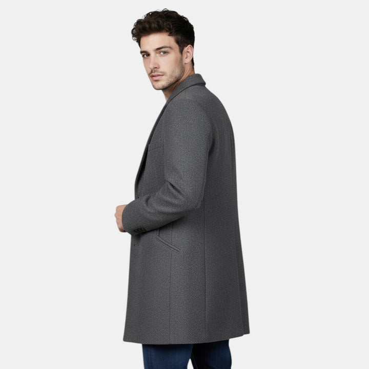 Men’s Single-Breasted Wool Coat