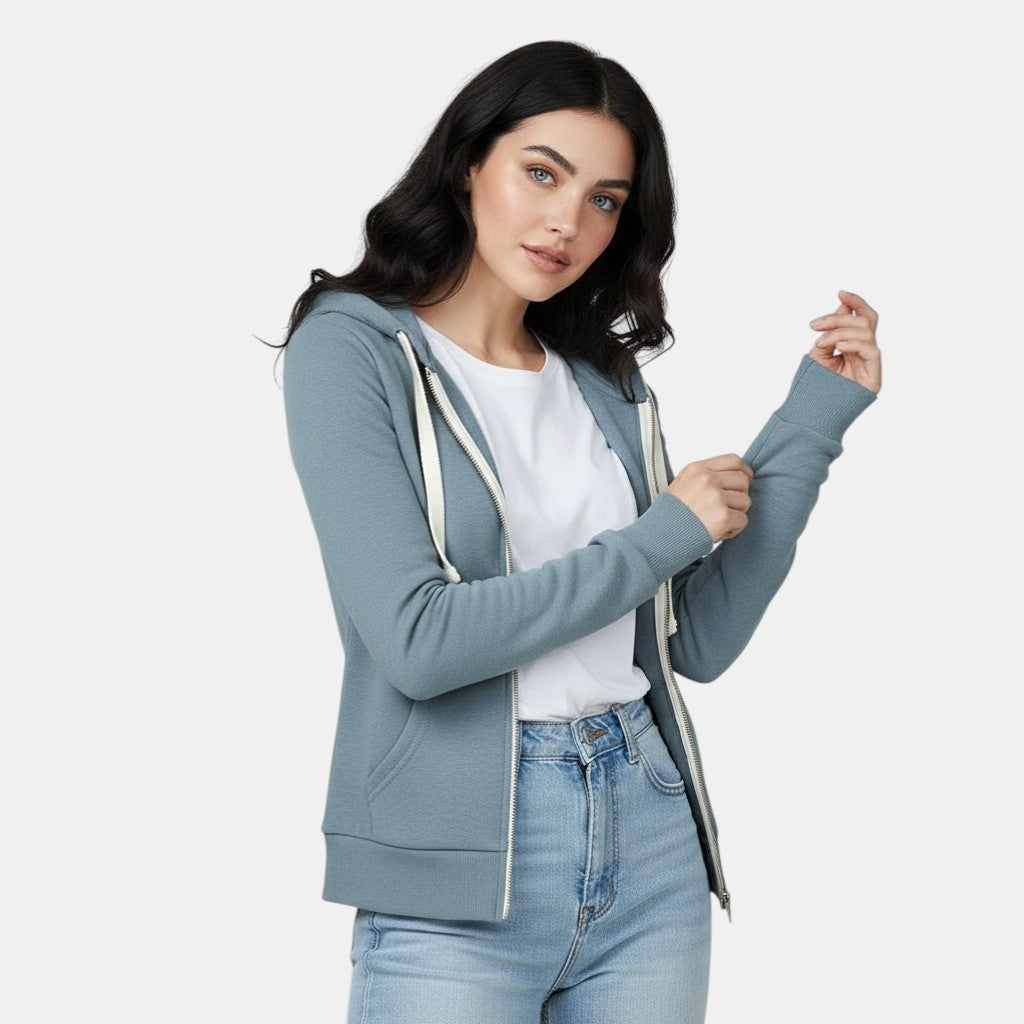 Women’s Slim Fit Fleece Zip Hoodie