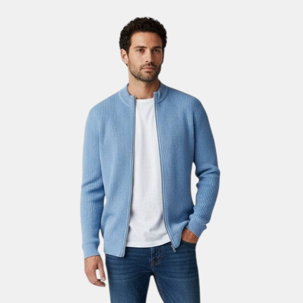 Men’s Ribbed Zip-Up Cardigan
