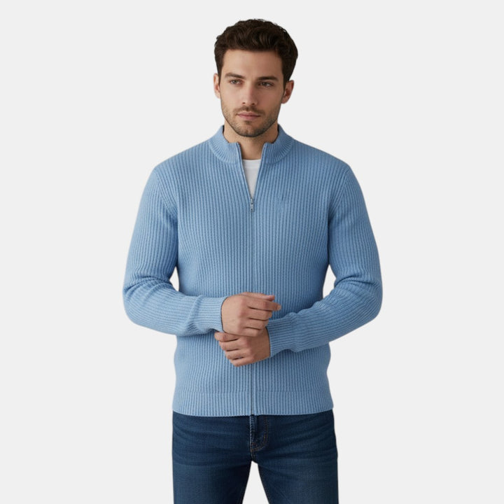 Men’s Ribbed Zip-Up Cardigan