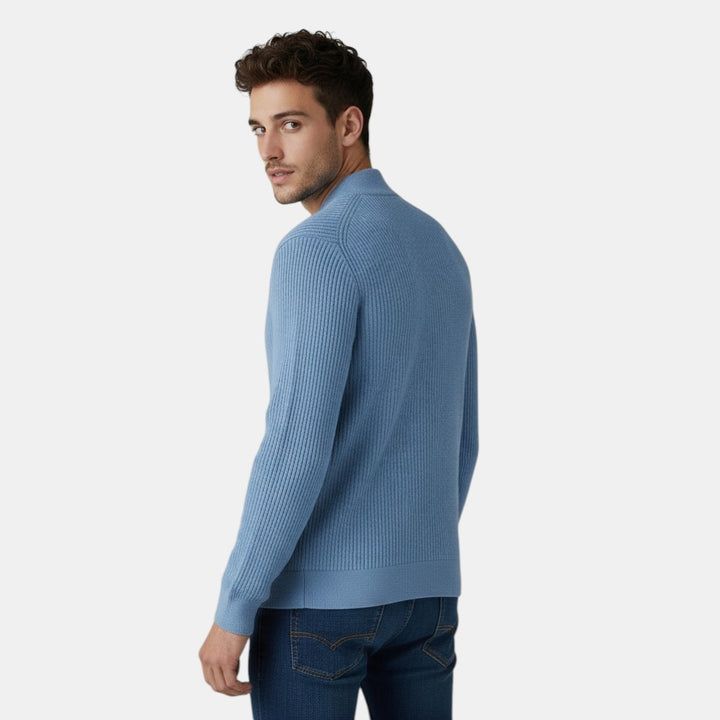 Men’s Ribbed Zip-Up Cardigan