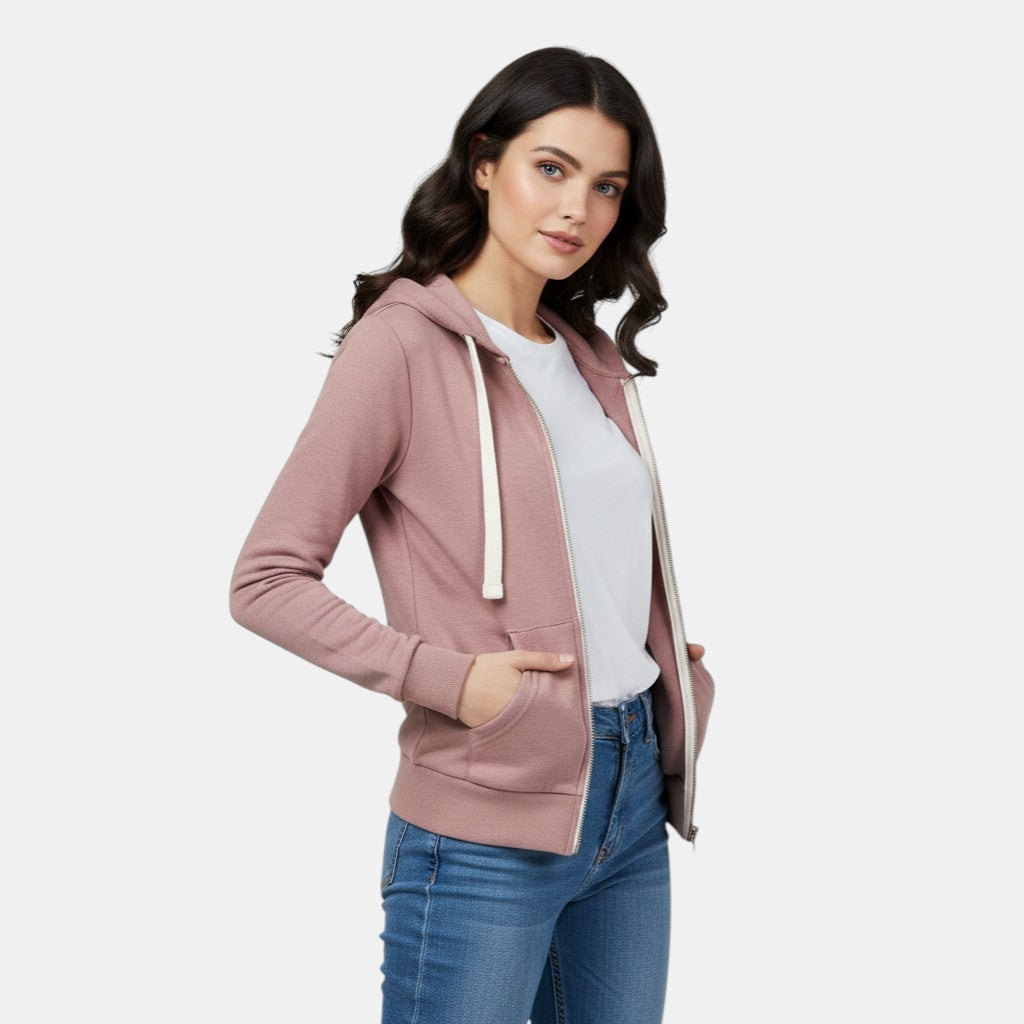 Women’s Slim Fit Fleece Zip Hoodie