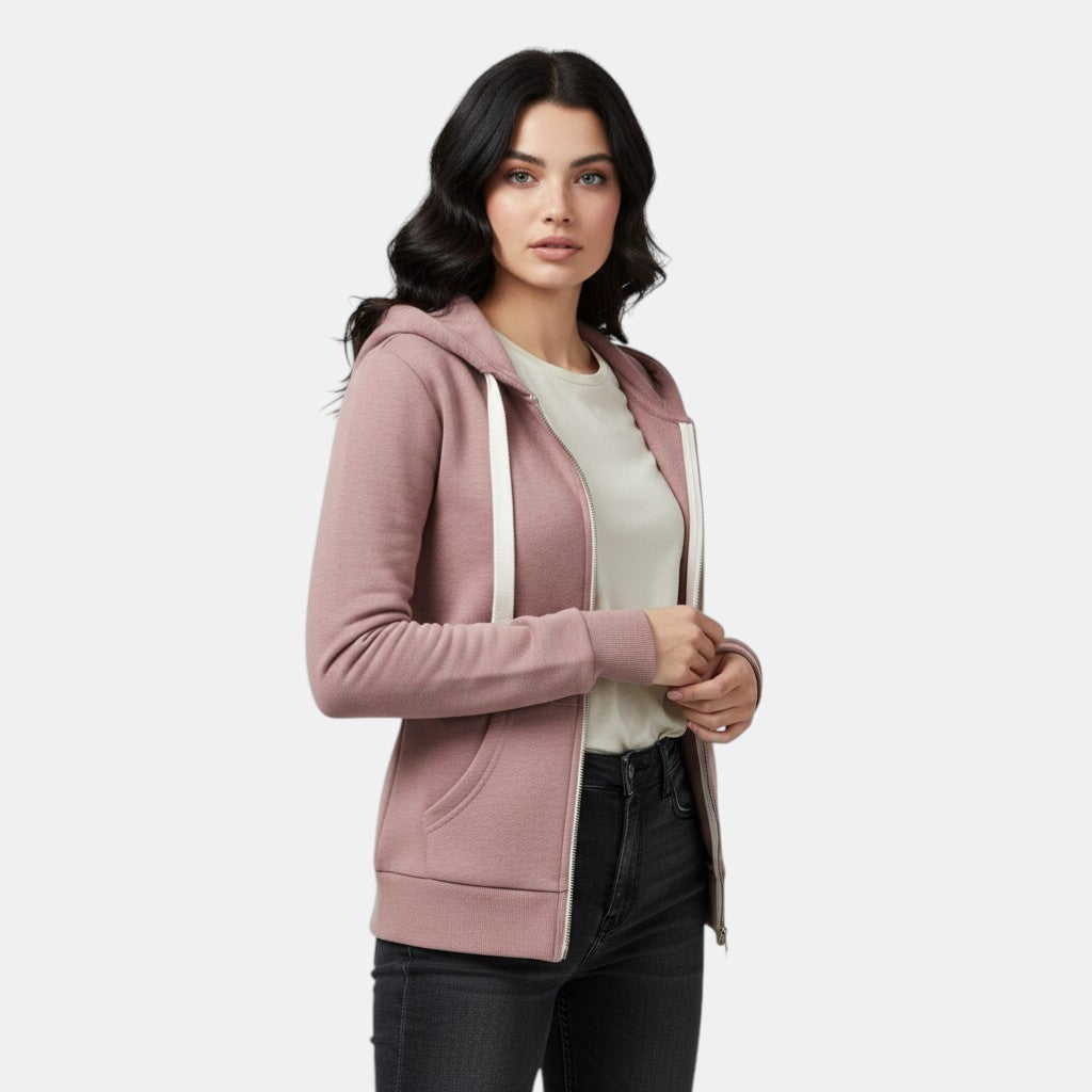 Women’s Slim Fit Fleece Zip Hoodie