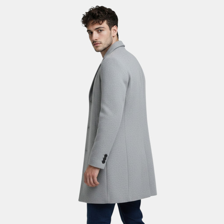 Men’s Single-Breasted Wool Overcoat