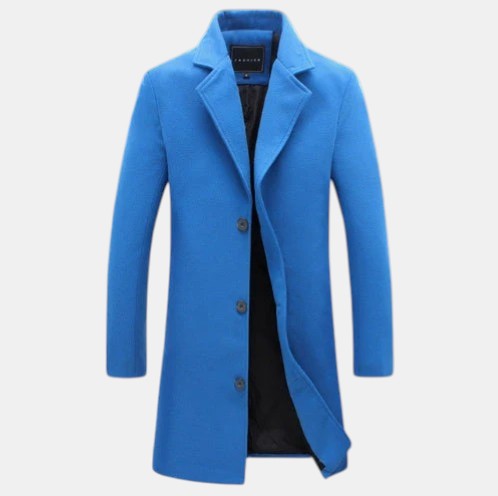Men’s Single-Breasted Wool Overcoat