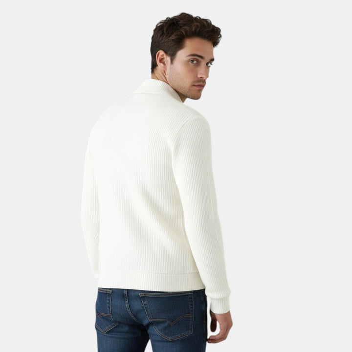 Men’s Ribbed Zip-Up Cardigan