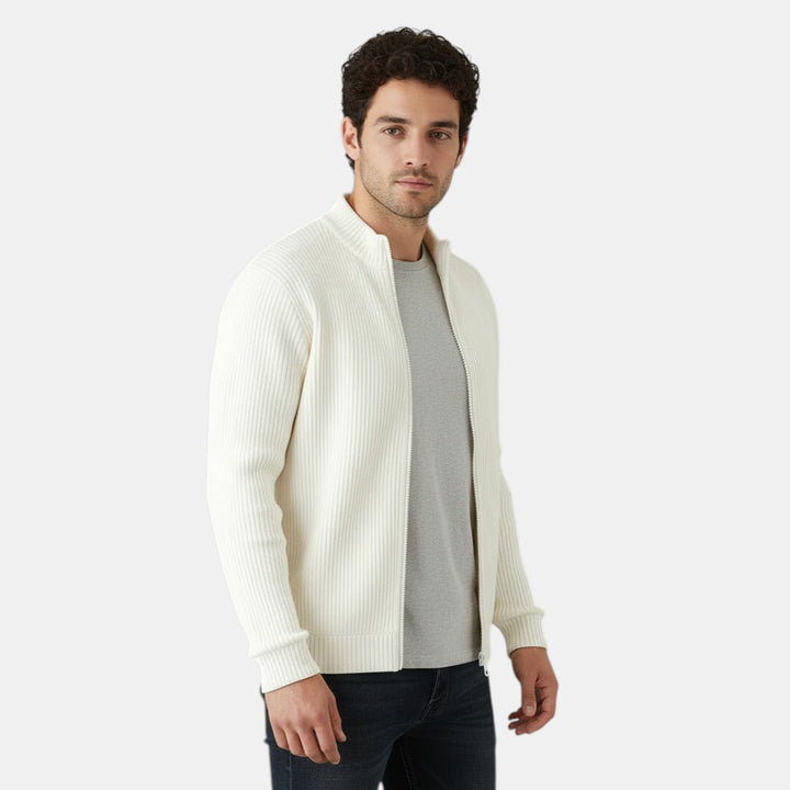 Men’s Ribbed Zip-Up Cardigan