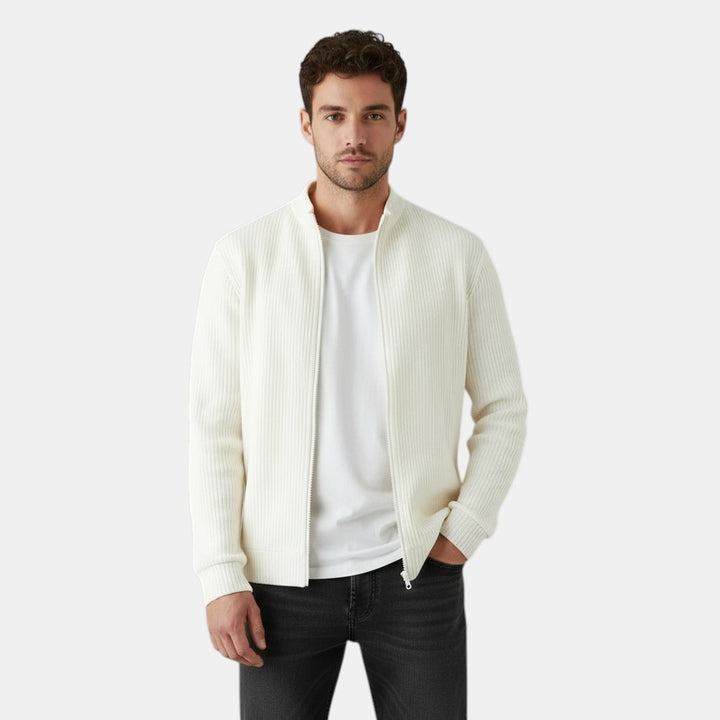 Men’s Ribbed Zip-Up Cardigan