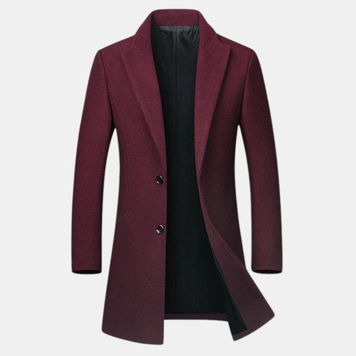 Men’s Single-Breasted Wool Coat