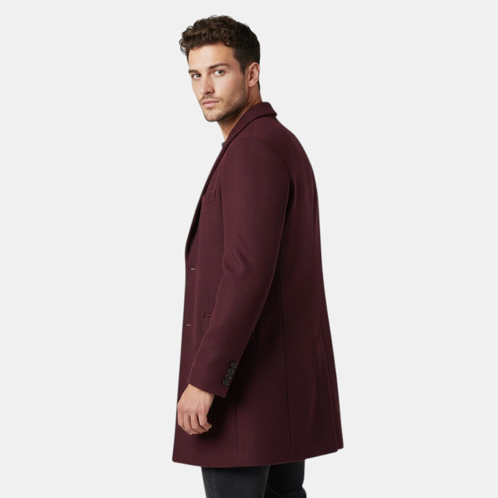 Men’s Single-Breasted Wool Coat