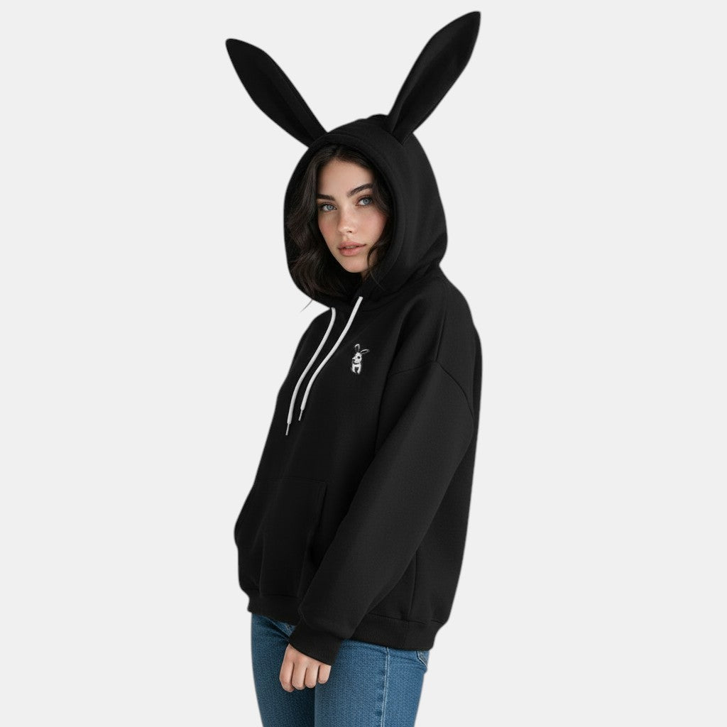 Oversized Women’s Rabbit Ear Fleece Hoodie