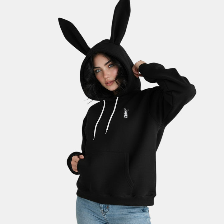 Oversized Women’s Rabbit Ear Fleece Hoodie