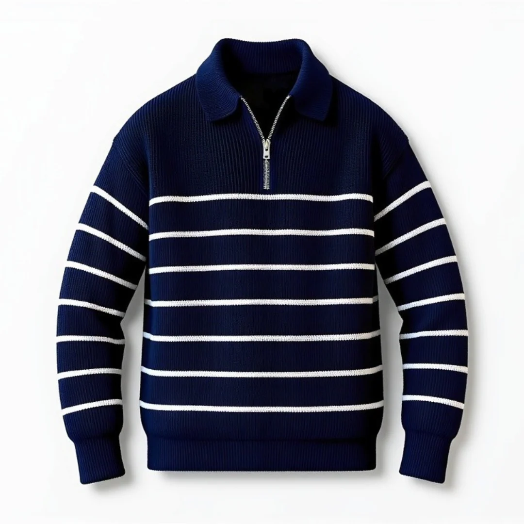 Men’s Stripe Half Zip Jumper
