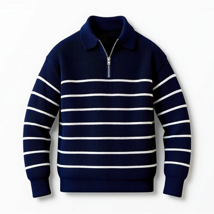 Men’s Stripe Half Zip Jumper