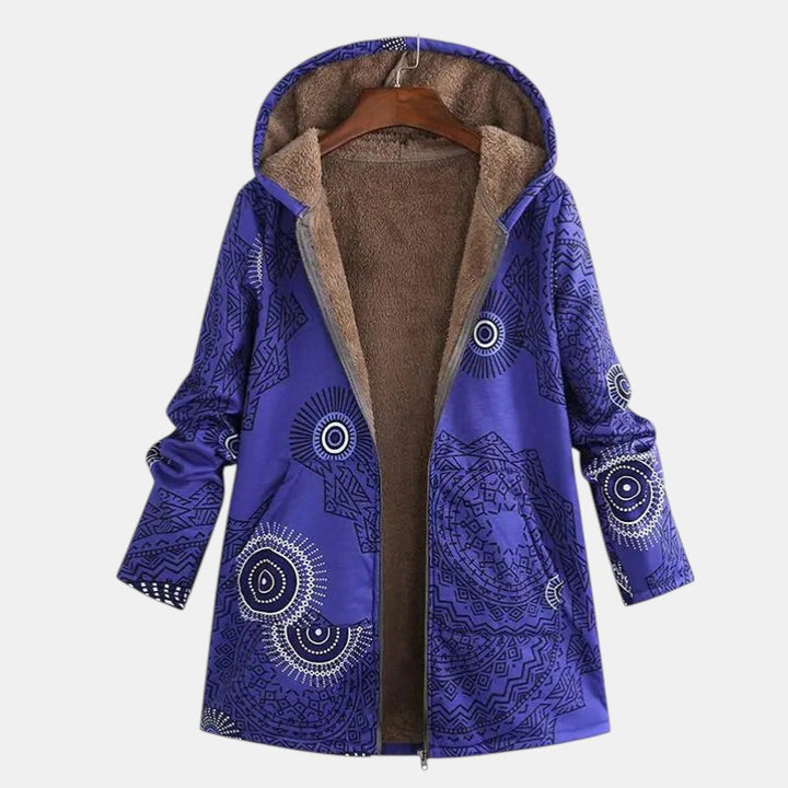 Women’s Winter Floral Coat with Hood