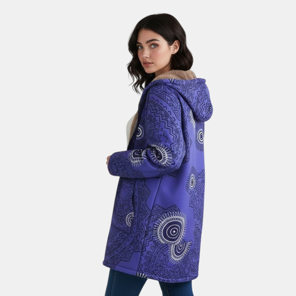Women’s Winter Floral Coat with Hood