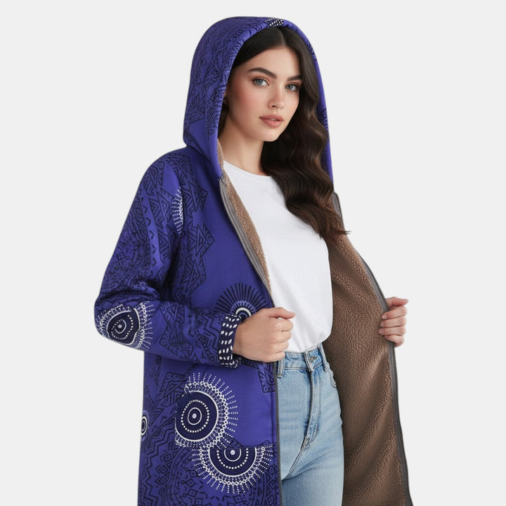 Women’s Winter Floral Coat with Hood